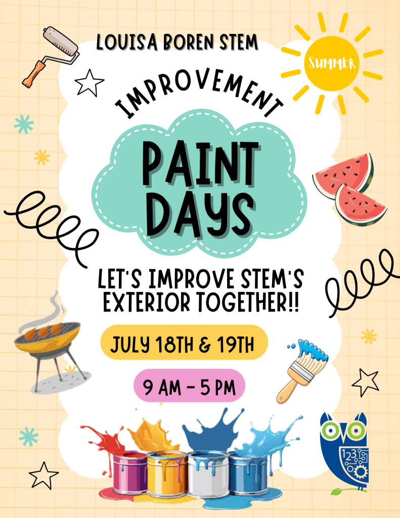 Summer exterior work parties! 9a-5p
